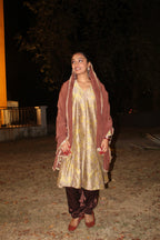 Green Kalamkari Choga Set