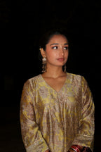 Green Kalamkari Choga Set