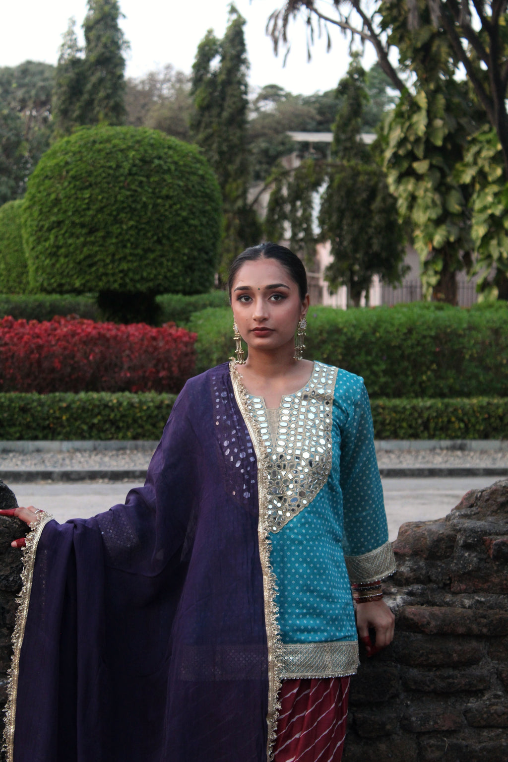 Mirror Work Farshi Salwar Set