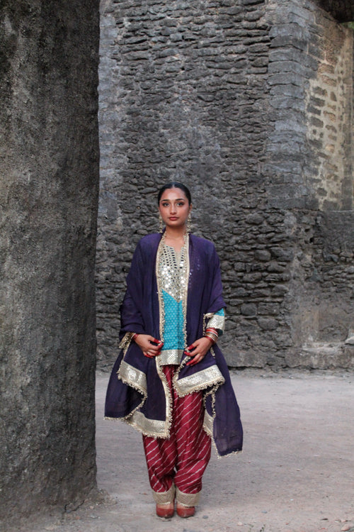 Mirror Work Farshi Salwar Set